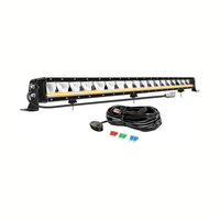13"/23"/34" Single Row LED Light Bar - Amber DRL, Anti-Glare Flood & Spot Combo Beam, Off-Road 4x4 Driving Light | IP67 Waterproof, DT Wiring Kit Included | For Pickup, Truck, SUV, ATV, UTV, Boat