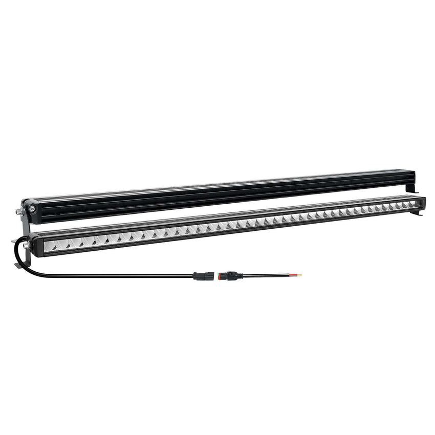 Tapaodu 44 Inch 120W LED light bar with DT connector for off-road vehicles, delivering powerful spot beam for trucks and SUVs.