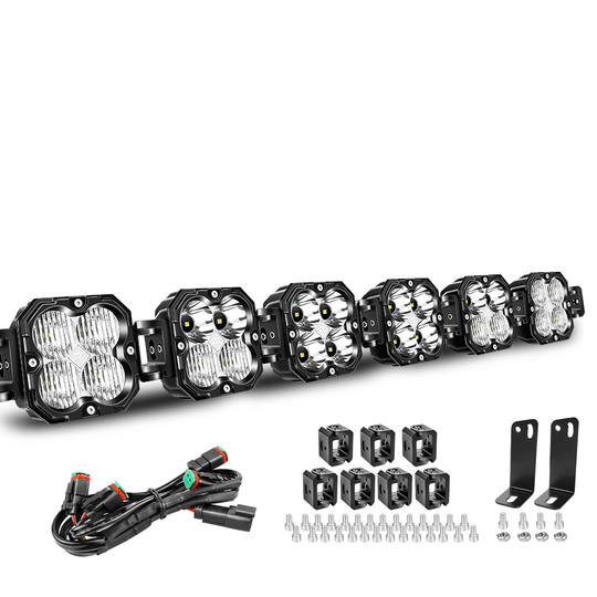 Linkable led light bar 6pods 40inch Triple Combo beam