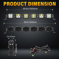 X-Linkable 40" 180W Ultra-Bright LED Light Bar – 6-Light Dual Optic Combo, IP67 Rated Tapaodu Designs-LED Lighting