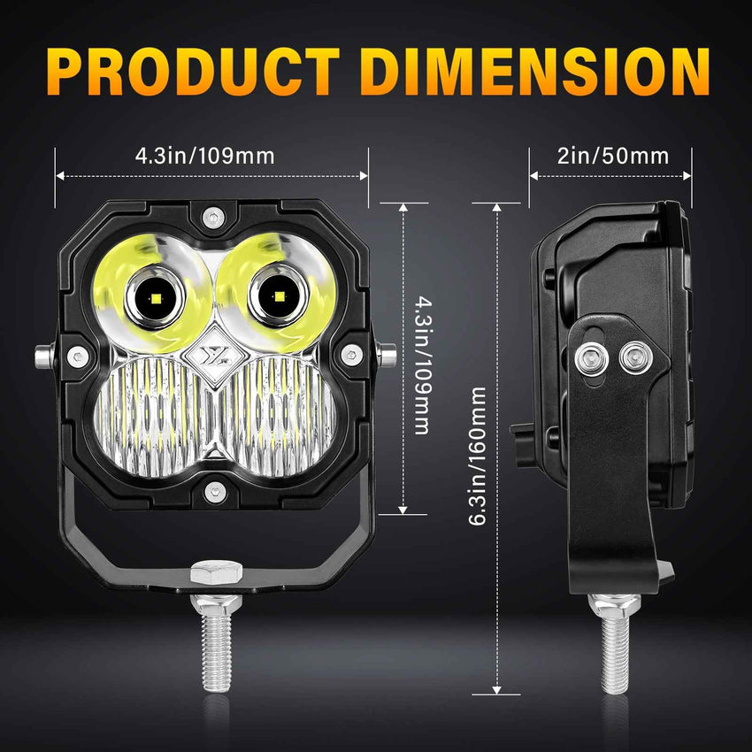 4.5-Inch Pod Light combo beam
