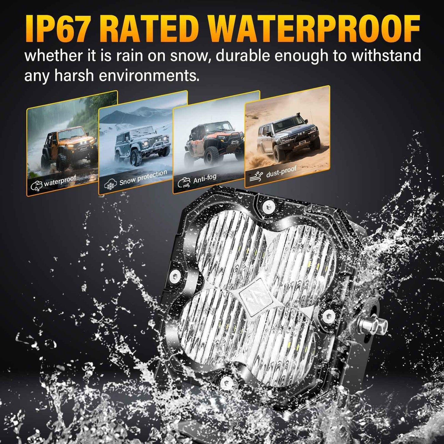 4.5-Inch Pod Light flood beam