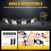 X-Linkable 28" 120W Off-Road LED Light Bar – 4-Light High Lumen Combo Beam, IP67 Waterproof