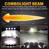 X-Linkable 28" 120W Off-Road LED Light Bar – 4-Light High Lumen Combo Beam, IP67 Waterproof