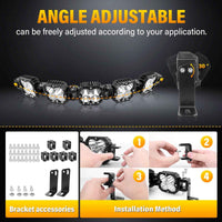 X-Linkable 34" 150W Off-Road LED Light Bar – 5-Light High Output Combo Beam, IP67 Waterproof