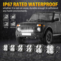 X-Linkable 40" 180W Ultra-Bright LED Light Bar – 6-Light Dual Optic Combo, IP67 Rated
