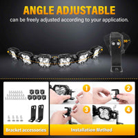 X-Linkable 40" 180W Ultra-Bright LED Light Bar – 6-Light Dual Optic Combo, IP67 Rated