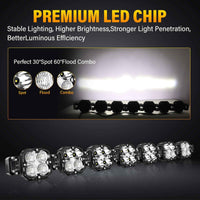 X-Linkable 46" 210W Ultra-Bright LED Light Bar –7-Light Dual Optic Combo, IP67 Rated
