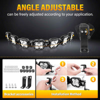 X-Linkable 46" 210W Ultra-Bright LED Light Bar –7-Light Dual Optic Combo, IP67 Rated