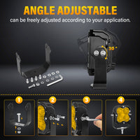 Amber 4.5-Inch Pod Light flood beam