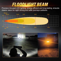 Qihang Series 13" 40W 2-in-1 LED Light Bar with Amber DRL - 4000 Lumens High Visibility Anti-Glare LED Light Bar, IP67 Waterproof Flexible Silicone Design, DT Plug and Play 12V for Cars/Trucks/SUVs