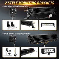 Qihang Series 13" 40W 2-in-1 LED Light Bar with Amber DRL - 4000 Lumens High Visibility Anti-Glare LED Light Bar, IP67 Waterproof Flexible Silicone Design, DT Plug and Play 12V for Cars/Trucks/SUVs