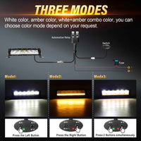 Qihang Series 13" 40W 2-in-1 LED Light Bar with Amber DRL - 4000 Lumens High Visibility Anti-Glare LED Light Bar, IP67 Waterproof Flexible Silicone Design, DT Plug and Play 12V for Cars/Trucks/SUVs