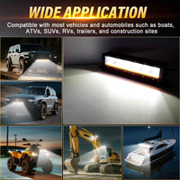 Qihang Series 13" 40W 2-in-1 LED Light Bar with Amber DRL - 4000 Lumens High Visibility Anti-Glare LED Light Bar, IP67 Waterproof Flexible Silicone Design, DT Plug and Play 12V for Cars/Trucks/SUVs