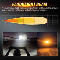 Qihang Series 23" 80W 2-in-1 LED Light Bar with Amber DRL - 8000 Lumens High Visibility Anti-Glare LED Light Bar, IP67 Waterproof Flexible Silicone Design, DT Plug and Play 12V for Cars/Trucks/SUVs