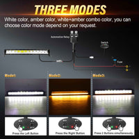 Qihang Series 23" 80W 2-in-1 LED Light Bar with Amber DRL - 8000 Lumens High Visibility Anti-Glare LED Light Bar, IP67 Waterproof Flexible Silicone Design, DT Plug and Play 12V for Cars/Trucks/SUVs