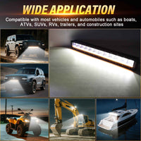 Qihang Series 23" 80W 2-in-1 LED Light Bar with Amber DRL - 8000 Lumens High Visibility Anti-Glare LED Light Bar, IP67 Waterproof Flexible Silicone Design, DT Plug and Play 12V for Cars/Trucks/SUVs