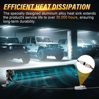 Qihang Series 34" 120W 2-in-1 LED Light Bar with Amber DRL - 4000 Lumens High Visibility Anti-Glare LED Light Bar, IP67 Waterproof Flexible Silicone Design, DT Plug and Play 12V for Cars/Trucks/SUVs