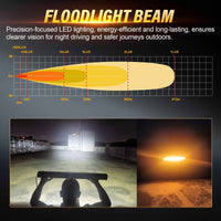 Qihang Series 34" 120W 2-in-1 LED Light Bar with Amber DRL - 4000 Lumens High Visibility Anti-Glare LED Light Bar, IP67 Waterproof Flexible Silicone Design, DT Plug and Play 12V for Cars/Trucks/SUVs