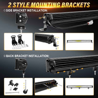 Qihang Series 34" 120W 2-in-1 LED Light Bar with Amber DRL - 4000 Lumens High Visibility Anti-Glare LED Light Bar, IP67 Waterproof Flexible Silicone Design, DT Plug and Play 12V for Cars/Trucks/SUVs