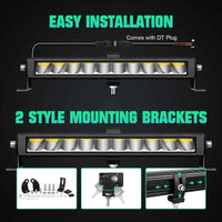 Journey Series 12" 30W Single Row Slim LED Light Bar DT Connector