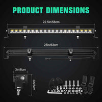 Journey Series 23" 60W Single Row Slim LED Light Bar DT Connector