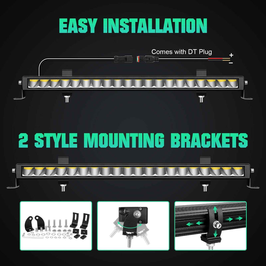 Journey Series 23" 60W Single Row Slim LED Light Bar DT Connector
