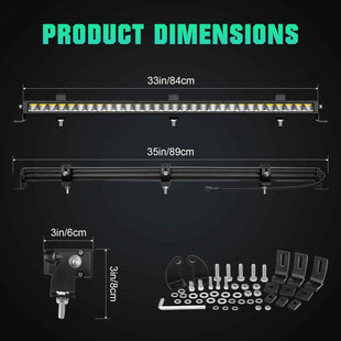 Journey Series 33" 90W Single Row Slim LED Light Bar DT Connector
