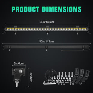 LED Light Bar single row 55" 150W driving light - Tapaodu